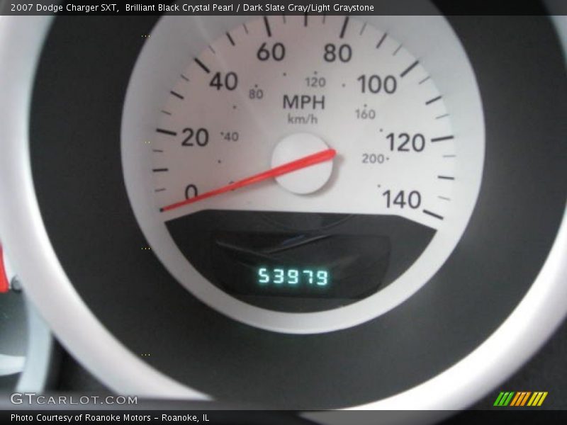 Brilliant Black Crystal Pearl / Dark Slate Gray/Light Graystone 2007 Dodge Charger SXT