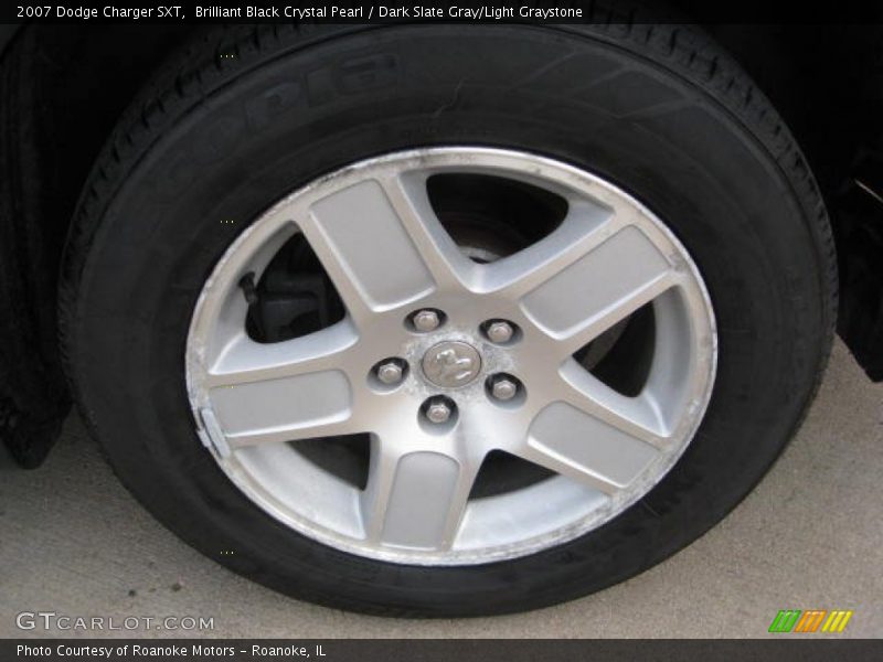 Brilliant Black Crystal Pearl / Dark Slate Gray/Light Graystone 2007 Dodge Charger SXT