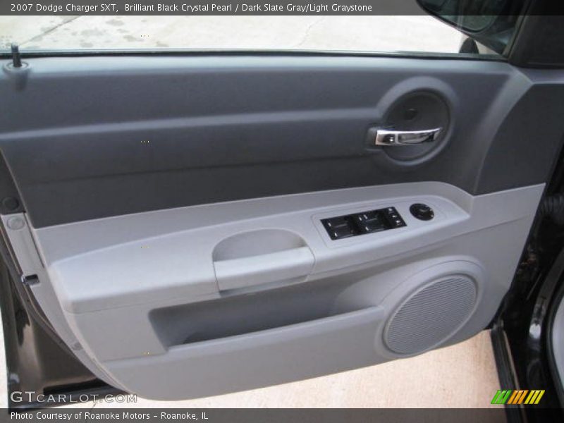 Brilliant Black Crystal Pearl / Dark Slate Gray/Light Graystone 2007 Dodge Charger SXT
