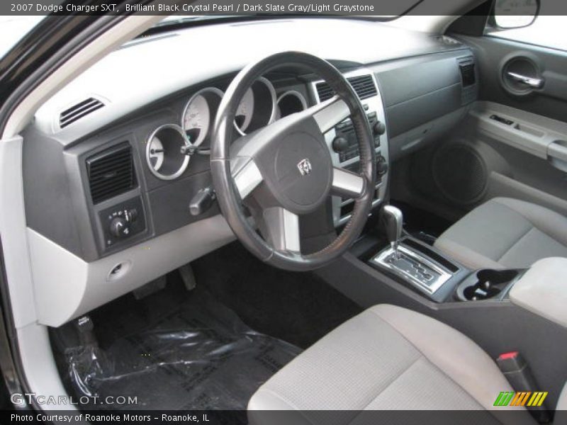 Brilliant Black Crystal Pearl / Dark Slate Gray/Light Graystone 2007 Dodge Charger SXT