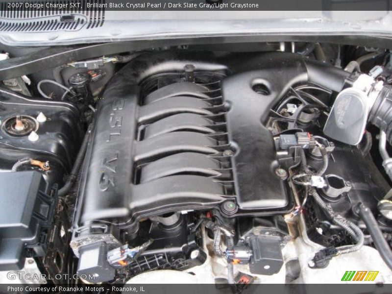 Brilliant Black Crystal Pearl / Dark Slate Gray/Light Graystone 2007 Dodge Charger SXT