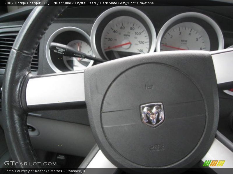 Brilliant Black Crystal Pearl / Dark Slate Gray/Light Graystone 2007 Dodge Charger SXT