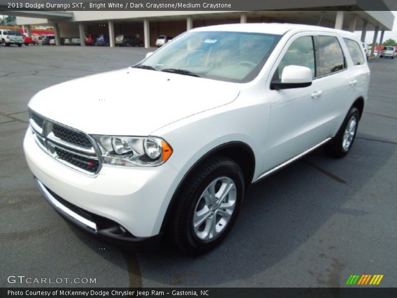 Bright White / Dark Graystone/Medium Graystone 2013 Dodge Durango SXT