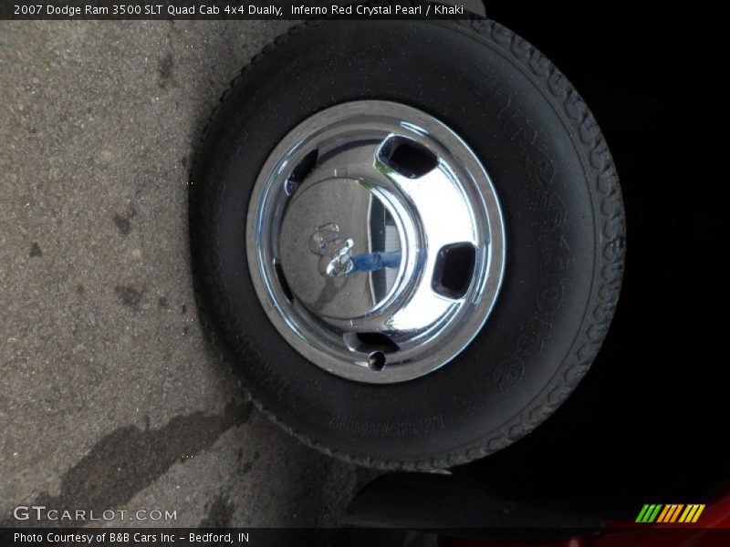 Inferno Red Crystal Pearl / Khaki 2007 Dodge Ram 3500 SLT Quad Cab 4x4 Dually