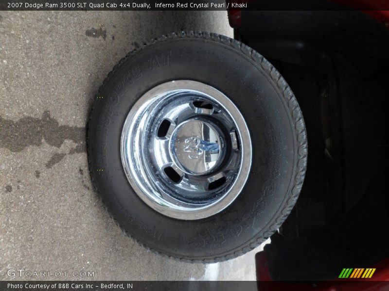 Inferno Red Crystal Pearl / Khaki 2007 Dodge Ram 3500 SLT Quad Cab 4x4 Dually