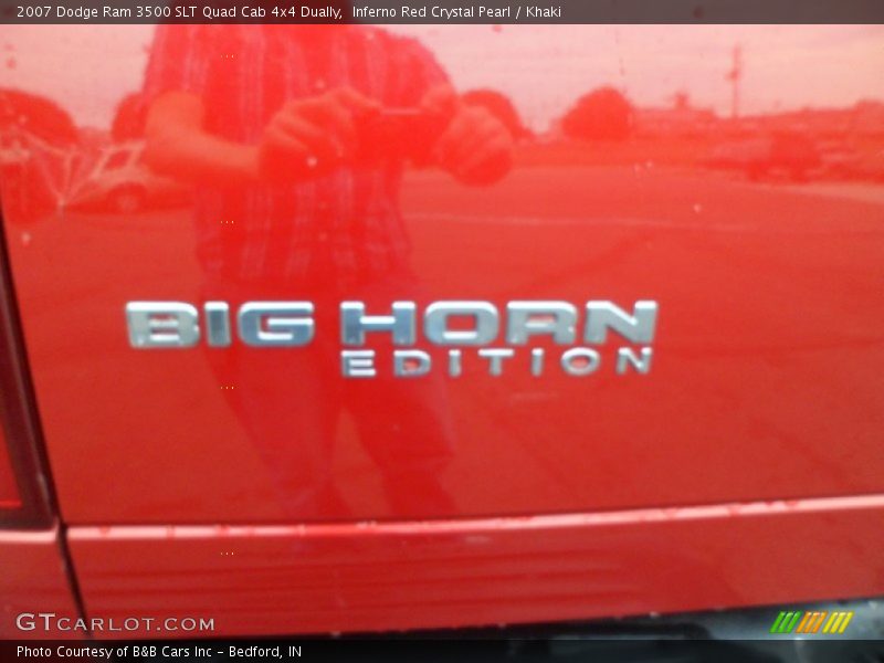Inferno Red Crystal Pearl / Khaki 2007 Dodge Ram 3500 SLT Quad Cab 4x4 Dually