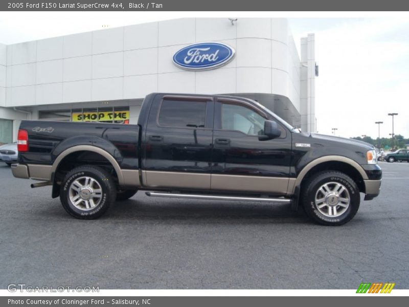 Black / Tan 2005 Ford F150 Lariat SuperCrew 4x4