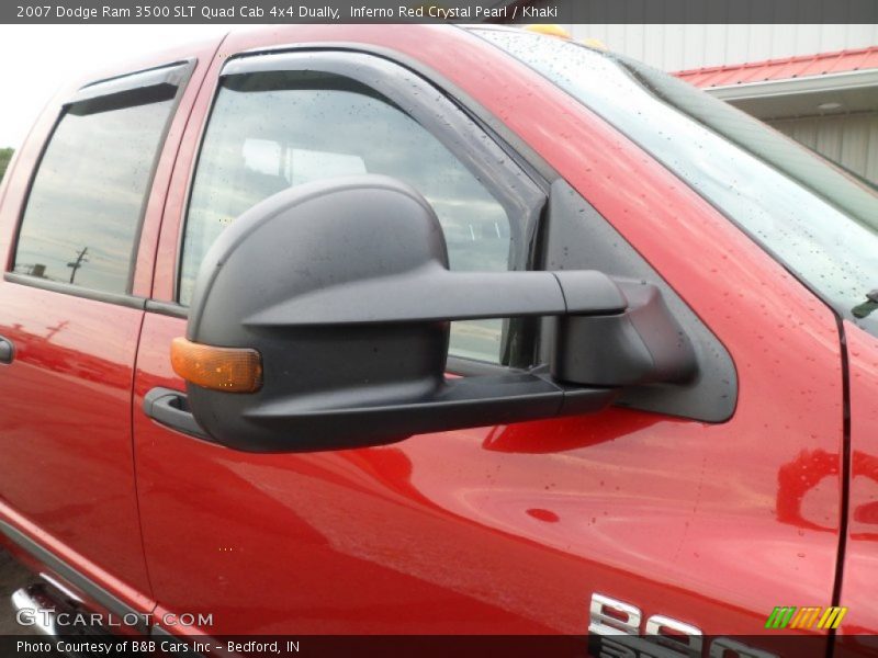 Inferno Red Crystal Pearl / Khaki 2007 Dodge Ram 3500 SLT Quad Cab 4x4 Dually