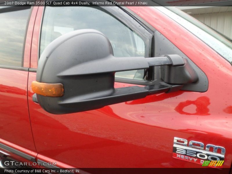 Inferno Red Crystal Pearl / Khaki 2007 Dodge Ram 3500 SLT Quad Cab 4x4 Dually