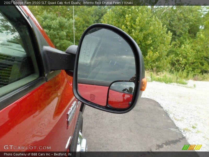 Inferno Red Crystal Pearl / Khaki 2007 Dodge Ram 3500 SLT Quad Cab 4x4 Dually