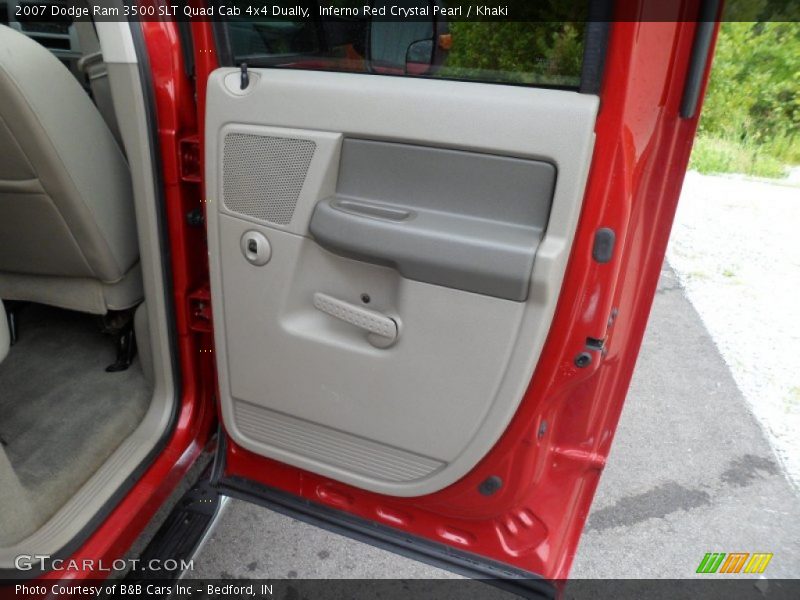 Inferno Red Crystal Pearl / Khaki 2007 Dodge Ram 3500 SLT Quad Cab 4x4 Dually
