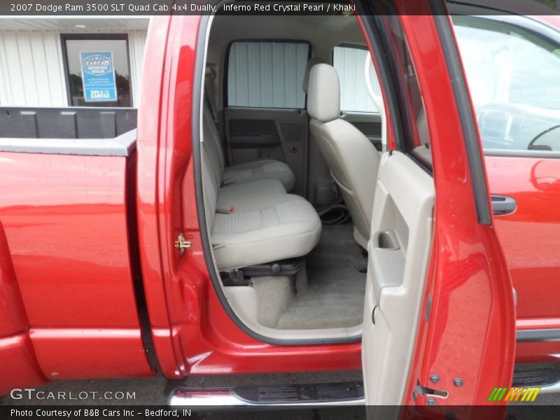 Inferno Red Crystal Pearl / Khaki 2007 Dodge Ram 3500 SLT Quad Cab 4x4 Dually