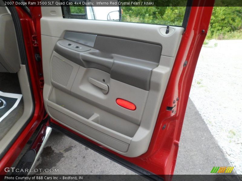 Inferno Red Crystal Pearl / Khaki 2007 Dodge Ram 3500 SLT Quad Cab 4x4 Dually