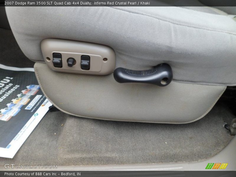 Inferno Red Crystal Pearl / Khaki 2007 Dodge Ram 3500 SLT Quad Cab 4x4 Dually