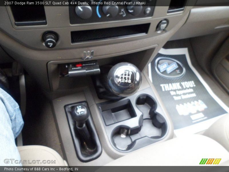 Inferno Red Crystal Pearl / Khaki 2007 Dodge Ram 3500 SLT Quad Cab 4x4 Dually