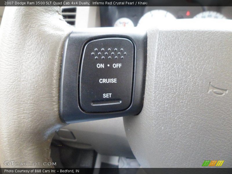 Inferno Red Crystal Pearl / Khaki 2007 Dodge Ram 3500 SLT Quad Cab 4x4 Dually