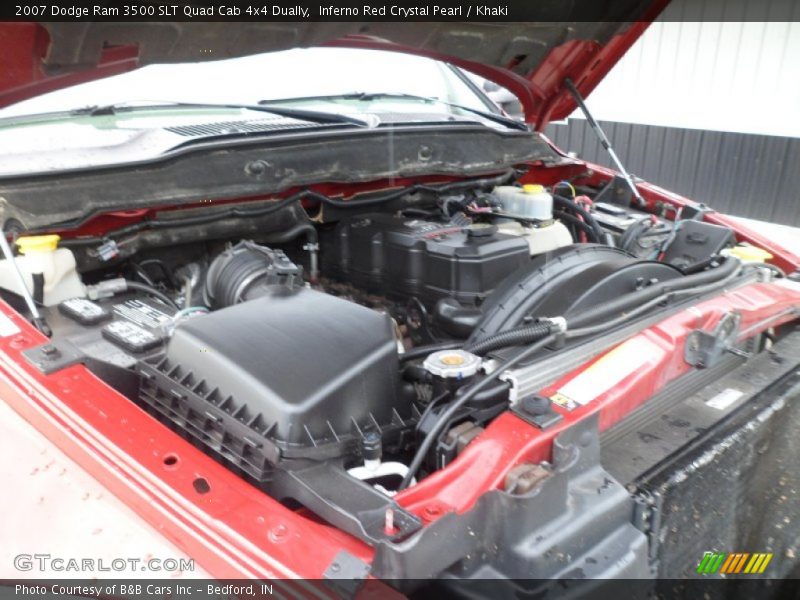 Inferno Red Crystal Pearl / Khaki 2007 Dodge Ram 3500 SLT Quad Cab 4x4 Dually