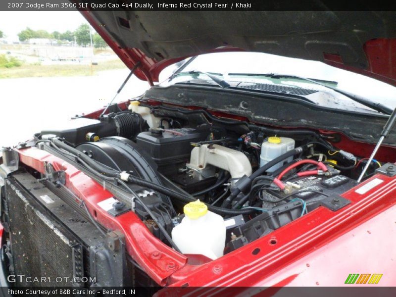 Inferno Red Crystal Pearl / Khaki 2007 Dodge Ram 3500 SLT Quad Cab 4x4 Dually