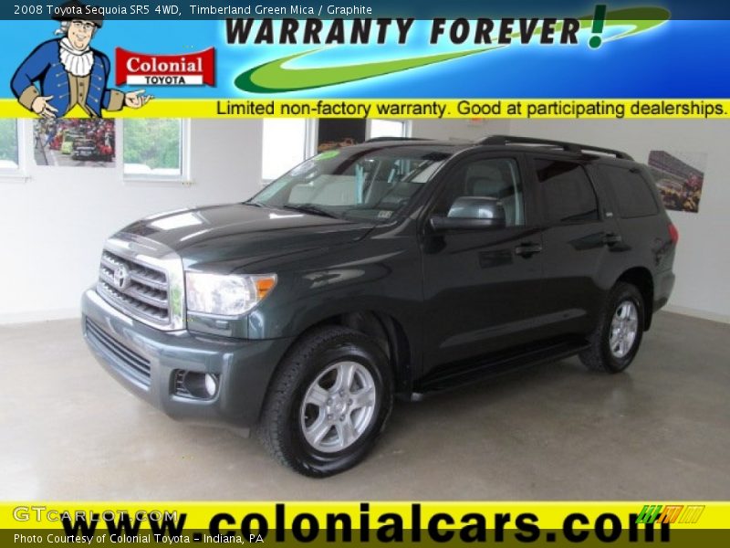 Timberland Green Mica / Graphite 2008 Toyota Sequoia SR5 4WD