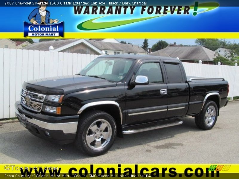 Black / Dark Charcoal 2007 Chevrolet Silverado 1500 Classic Extended Cab 4x4