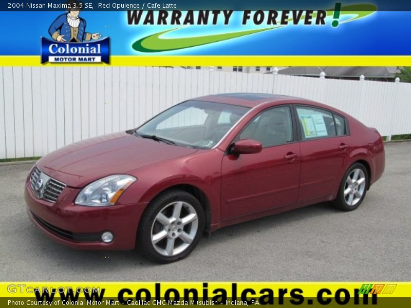 Red Opulence / Cafe Latte 2004 Nissan Maxima 3.5 SE