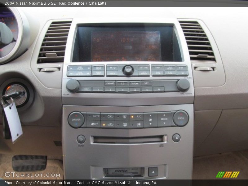 Red Opulence / Cafe Latte 2004 Nissan Maxima 3.5 SE