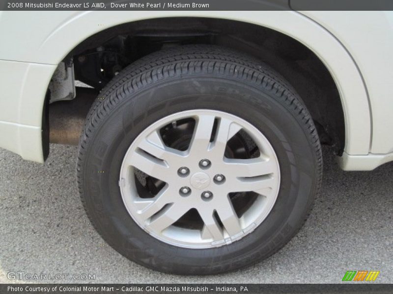 Dover White Pearl / Medium Brown 2008 Mitsubishi Endeavor LS AWD