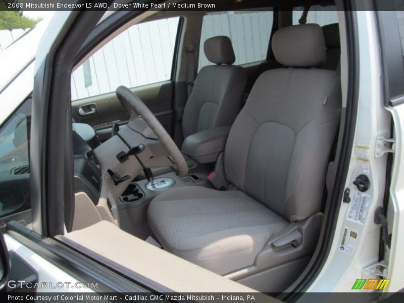 Dover White Pearl / Medium Brown 2008 Mitsubishi Endeavor LS AWD