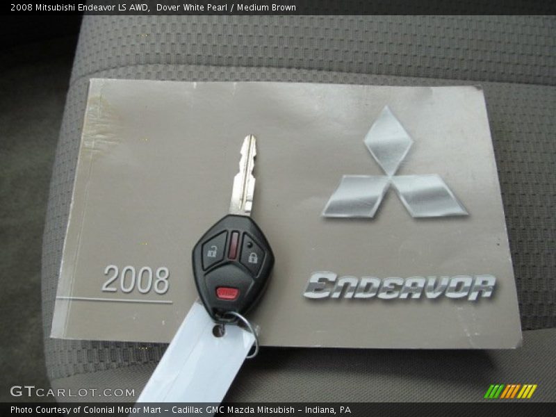 Dover White Pearl / Medium Brown 2008 Mitsubishi Endeavor LS AWD