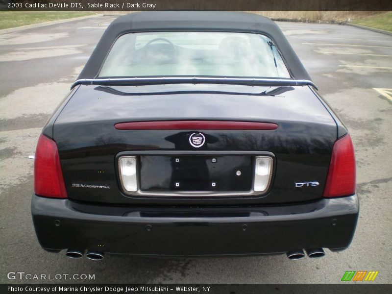 Sable Black / Dark Gray 2003 Cadillac DeVille DTS