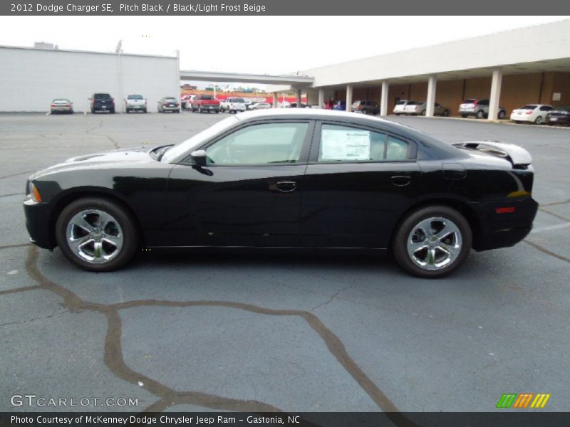 Pitch Black / Black/Light Frost Beige 2012 Dodge Charger SE