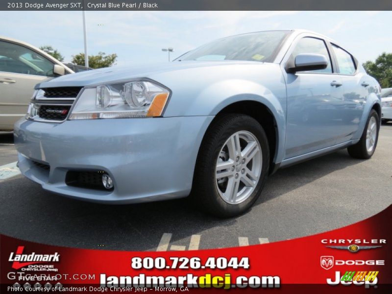Crystal Blue Pearl / Black 2013 Dodge Avenger SXT