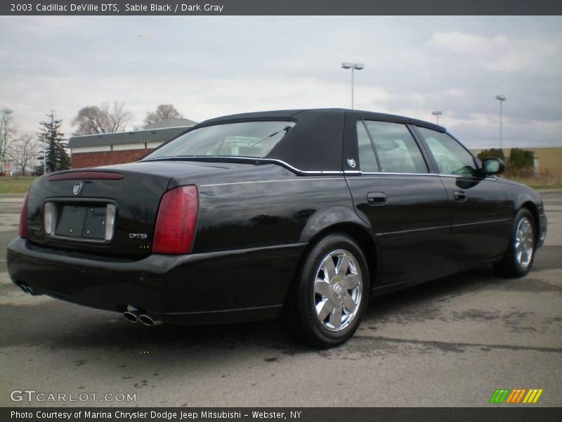 Sable Black / Dark Gray 2003 Cadillac DeVille DTS