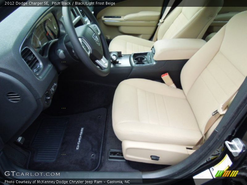 Pitch Black / Black/Light Frost Beige 2012 Dodge Charger SE