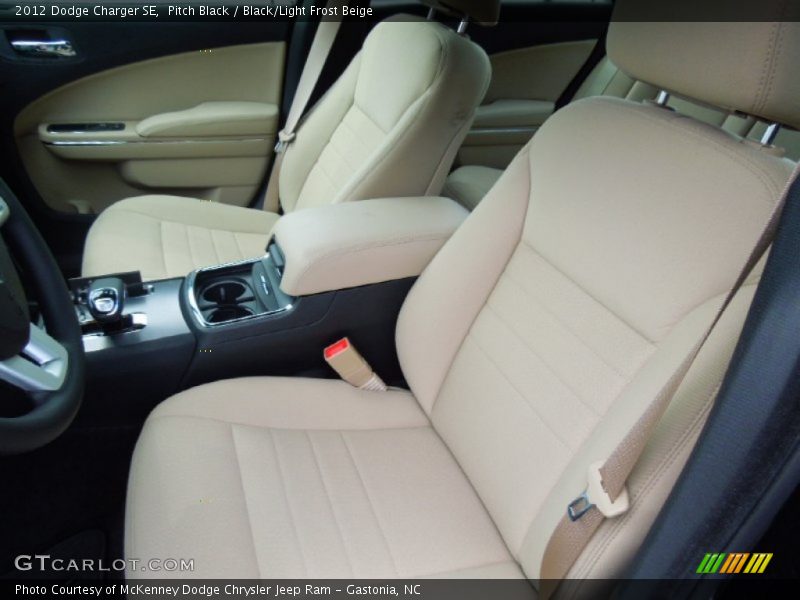 Pitch Black / Black/Light Frost Beige 2012 Dodge Charger SE