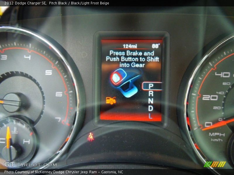 Pitch Black / Black/Light Frost Beige 2012 Dodge Charger SE