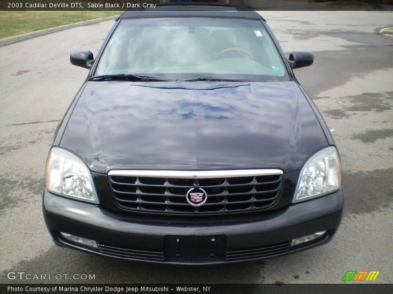 Sable Black / Dark Gray 2003 Cadillac DeVille DTS