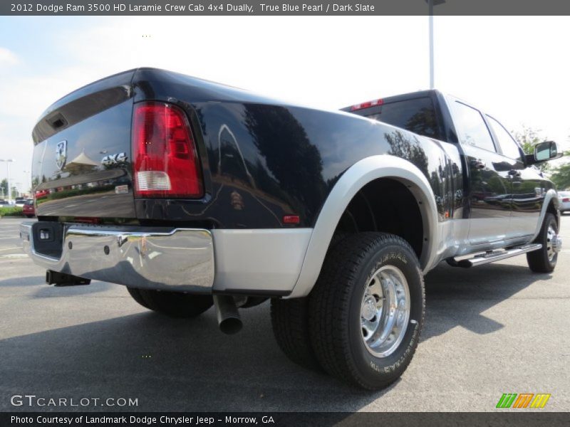 True Blue Pearl / Dark Slate 2012 Dodge Ram 3500 HD Laramie Crew Cab 4x4 Dually