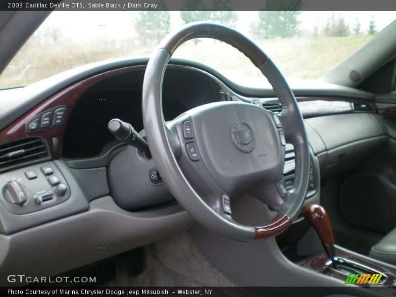 Sable Black / Dark Gray 2003 Cadillac DeVille DTS