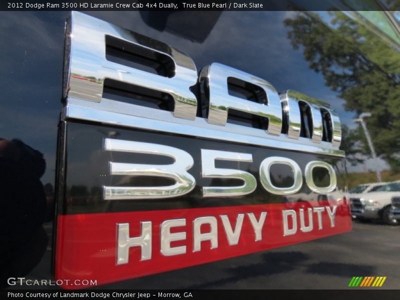 True Blue Pearl / Dark Slate 2012 Dodge Ram 3500 HD Laramie Crew Cab 4x4 Dually