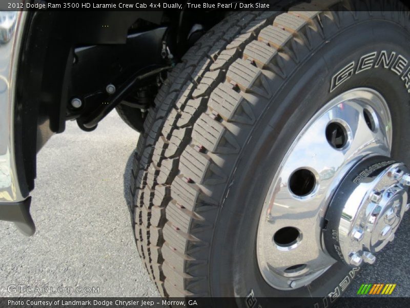 True Blue Pearl / Dark Slate 2012 Dodge Ram 3500 HD Laramie Crew Cab 4x4 Dually
