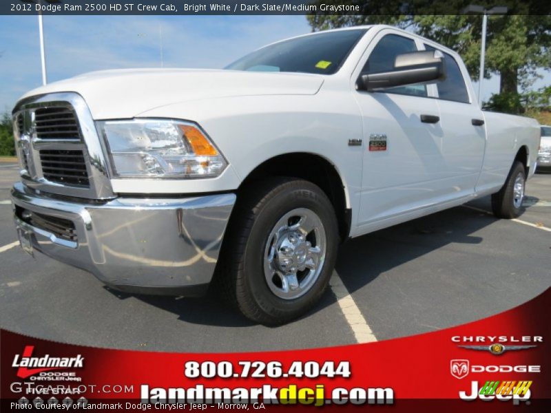 Bright White / Dark Slate/Medium Graystone 2012 Dodge Ram 2500 HD ST Crew Cab