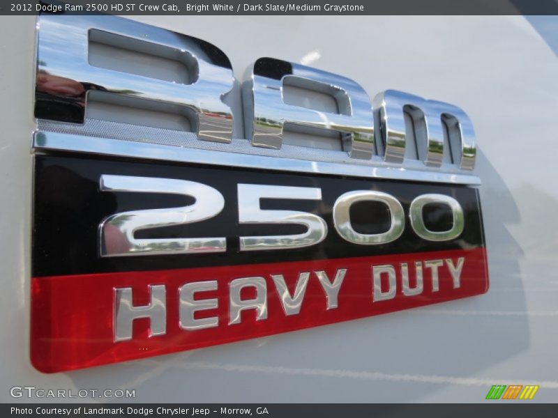 Bright White / Dark Slate/Medium Graystone 2012 Dodge Ram 2500 HD ST Crew Cab