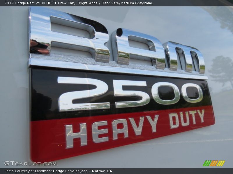 Bright White / Dark Slate/Medium Graystone 2012 Dodge Ram 2500 HD ST Crew Cab