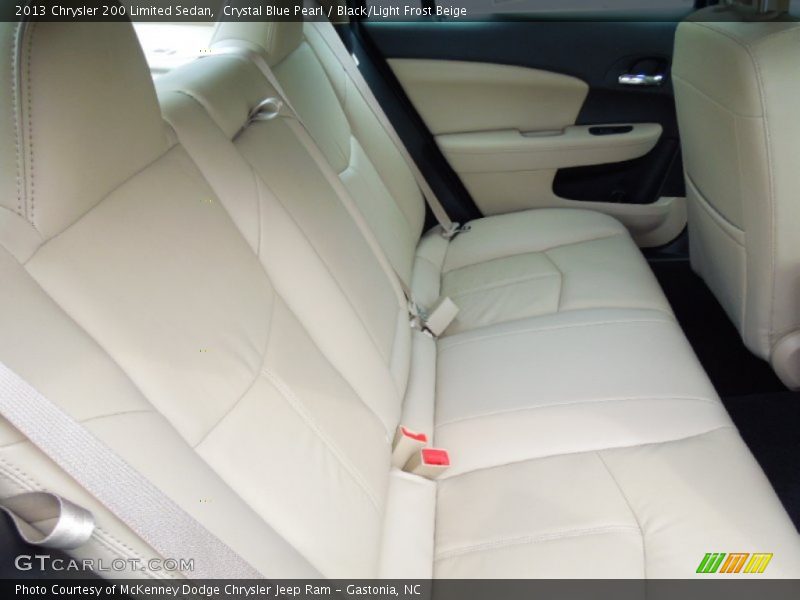 Crystal Blue Pearl / Black/Light Frost Beige 2013 Chrysler 200 Limited Sedan