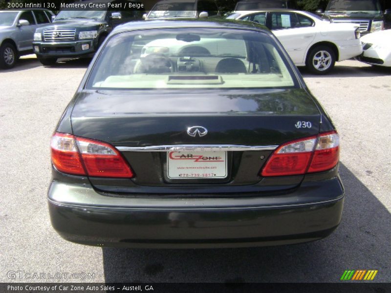 Monterey Green Pearl / Beige 2000 Infiniti I 30