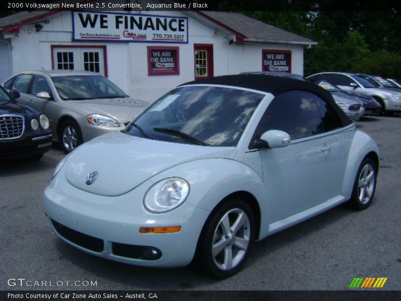 Aquarius Blue / Black 2006 Volkswagen New Beetle 2.5 Convertible