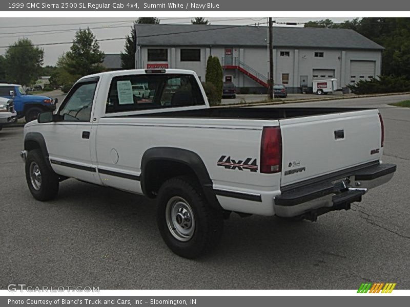 Summit White / Navy Blue 1999 GMC Sierra 2500 SL Regular Cab 4x4