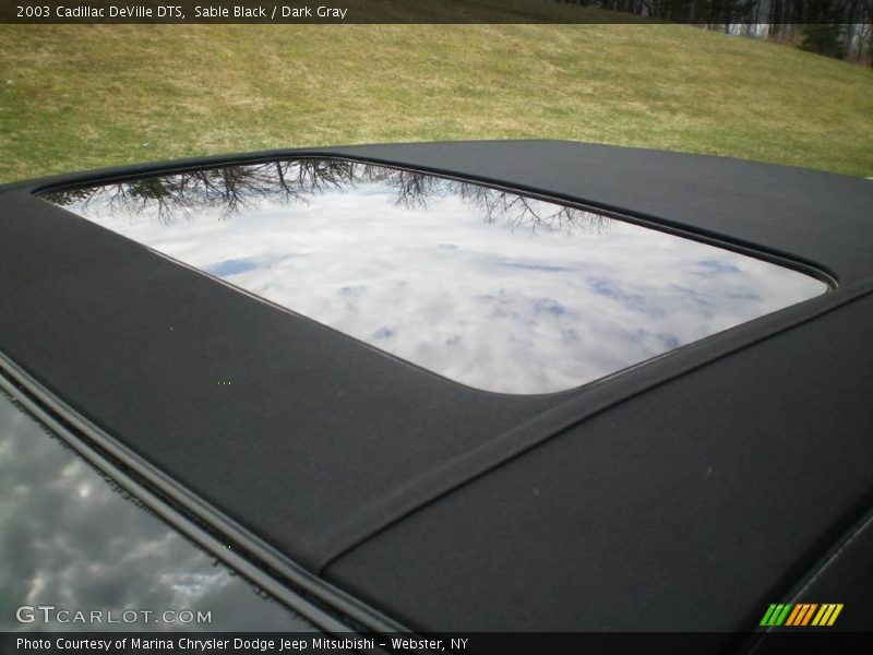 Sable Black / Dark Gray 2003 Cadillac DeVille DTS
