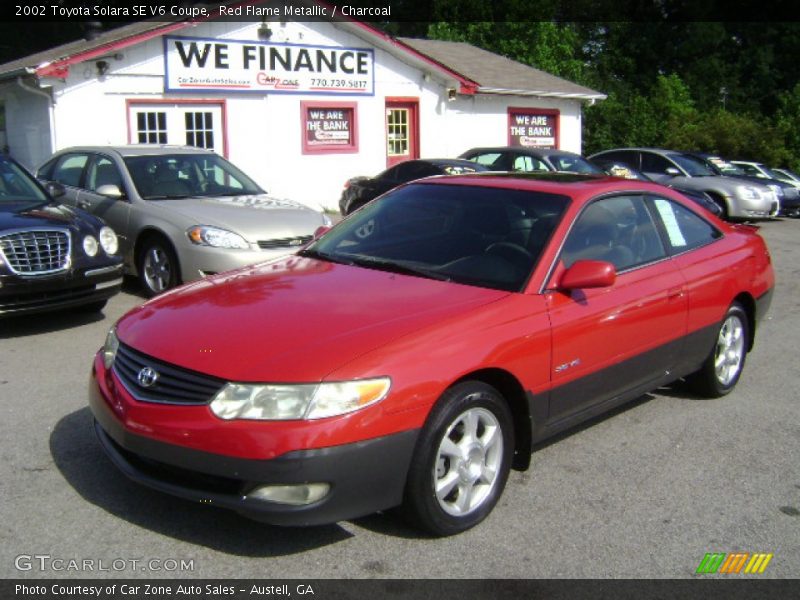 Red Flame Metallic / Charcoal 2002 Toyota Solara SE V6 Coupe